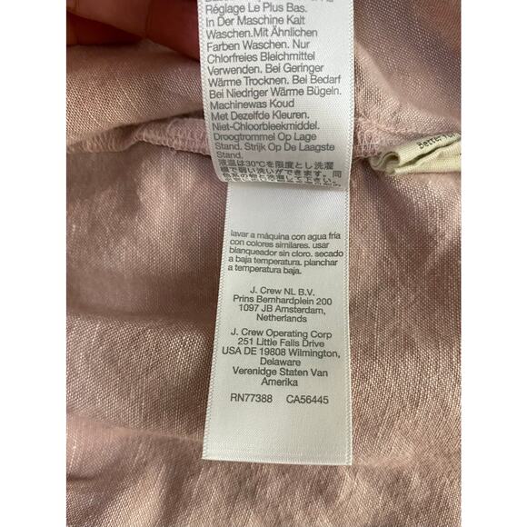 Madewell Lorelei M Dusty Pink Tiered Linen Blend Mini Shift Dress - Picture 4 of 8